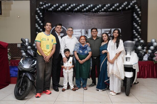 Super Motors EV showcases their electric vehicle during launch in Jammu