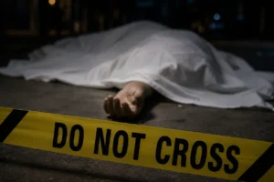 Police car in Ramban where two officers were found dead
